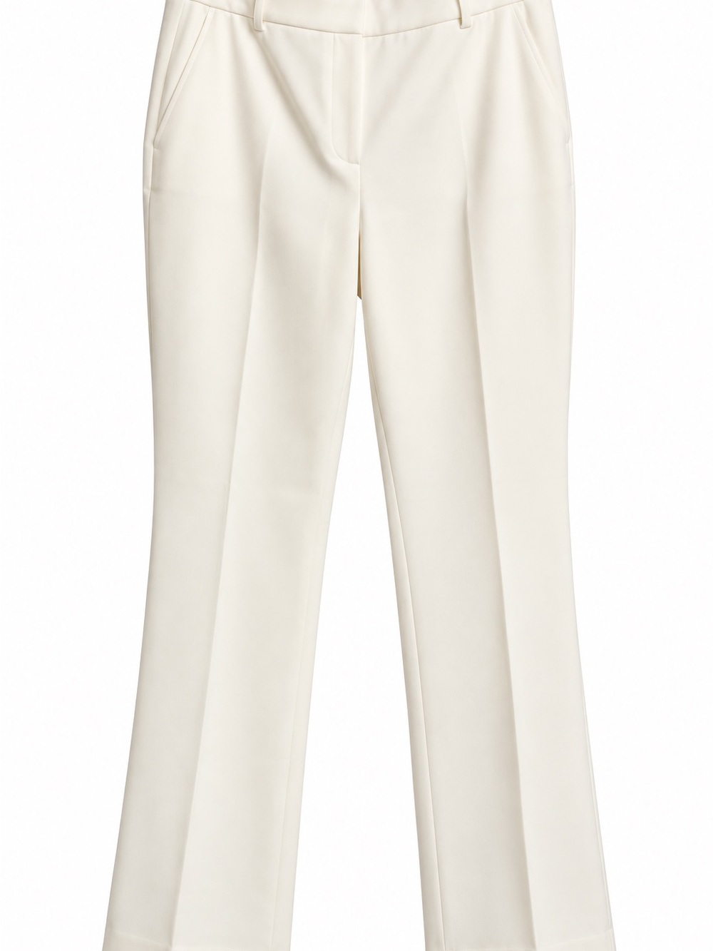 White House Black Market Cream Boot-Cut Dress Pants #154